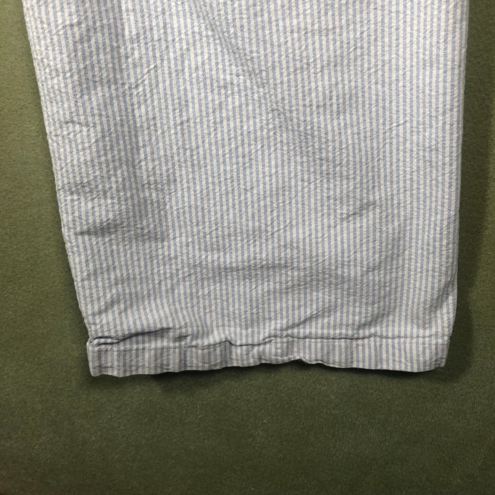 Brandy Melville Pants Womens One Size Blue White Striped Seersucker Drawstring - Picture 9 of 16